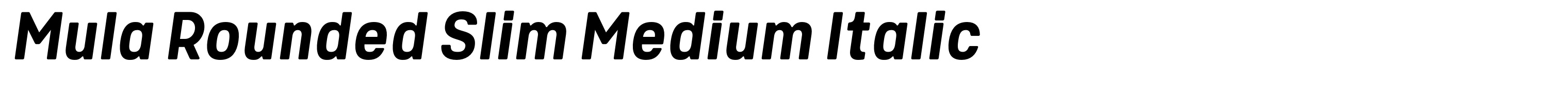 Mula Rounded Slim Medium Italic
